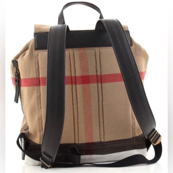 Burberry Brookdale Backpack Mega Check Canvas Medium - Picture 4 of 8